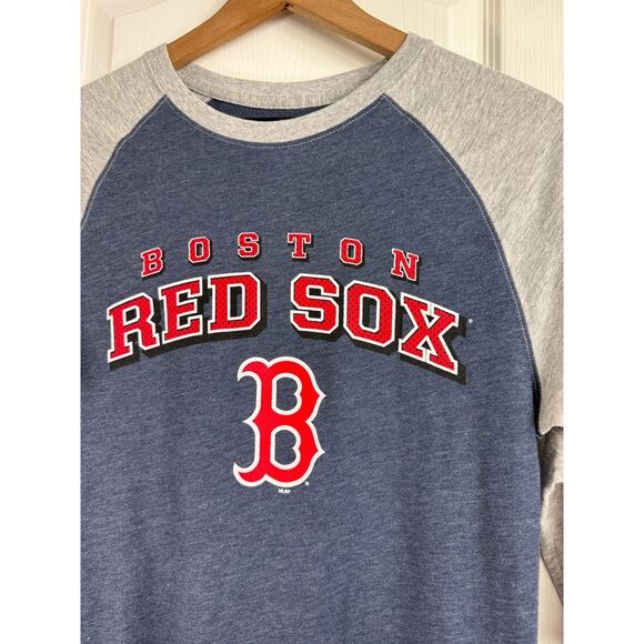 MLB Boston Red Sox 3/4 Sleeve Baseball T Shirt Adult Size S Small - Picture 2 of 10
